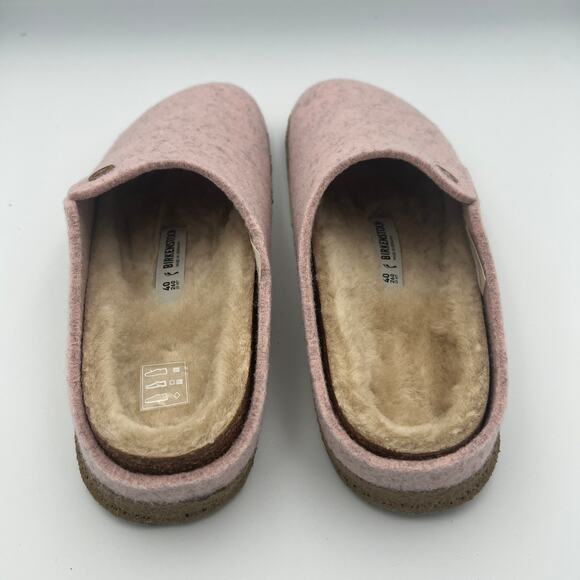 NWB Birkenstock Zermatt Shearling Slippers Light Rose Unisex Size EU40/W9/M7 - Picture 4 of 8